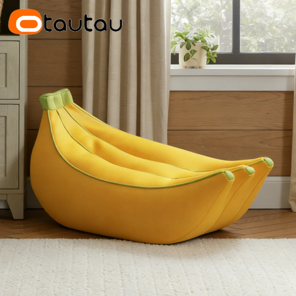 OTAUTAU Sitzsack-Lounger-Bezug, Bnana Mesh Pouf Swim Pool Floating Beanbag Cover SF629【Kein Füllstoff enthalten! Muss der Füllstoff selbst erworben werden!】 Image