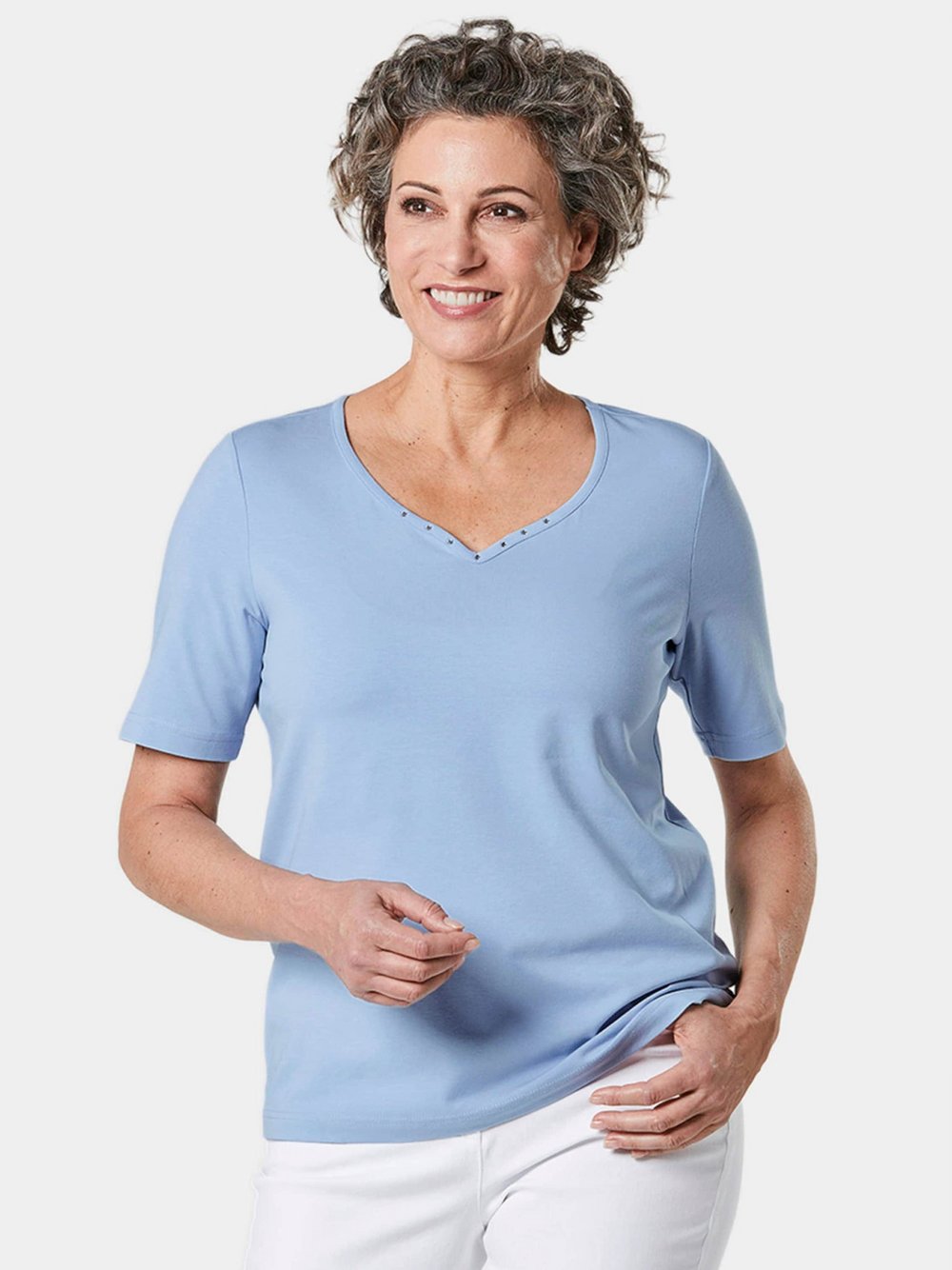 Goldner T-Shirt Damen hellblau, 23 Image