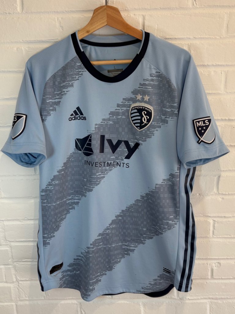 Adidas Shirts | Adidas Mls Sporting Kc Kansas City Blue Ivy Home Soccer Jersey 2019 Men's Large | Color: Blue | Size: L