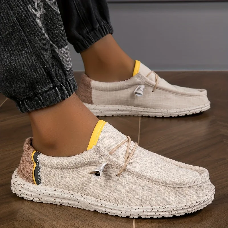 Herrenschuhe, Segeltuch-Loafer, bequem, atmungsaktiv, Herren-Freizeitschuhe, Fahrschuhe, vulkanisierte Schuhe, flache Schuhe, Herren-Wanderschuhe