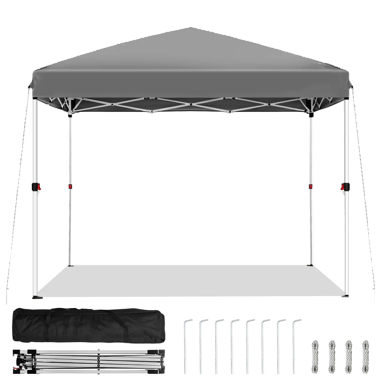 One-Touch Pop Up Pavillon 3x3m Stabil Winterfest, Faltpavillon 3x3m mit Verdickten Röhren, Partyzelt Pavillion Klappbar für Camping Festival Party