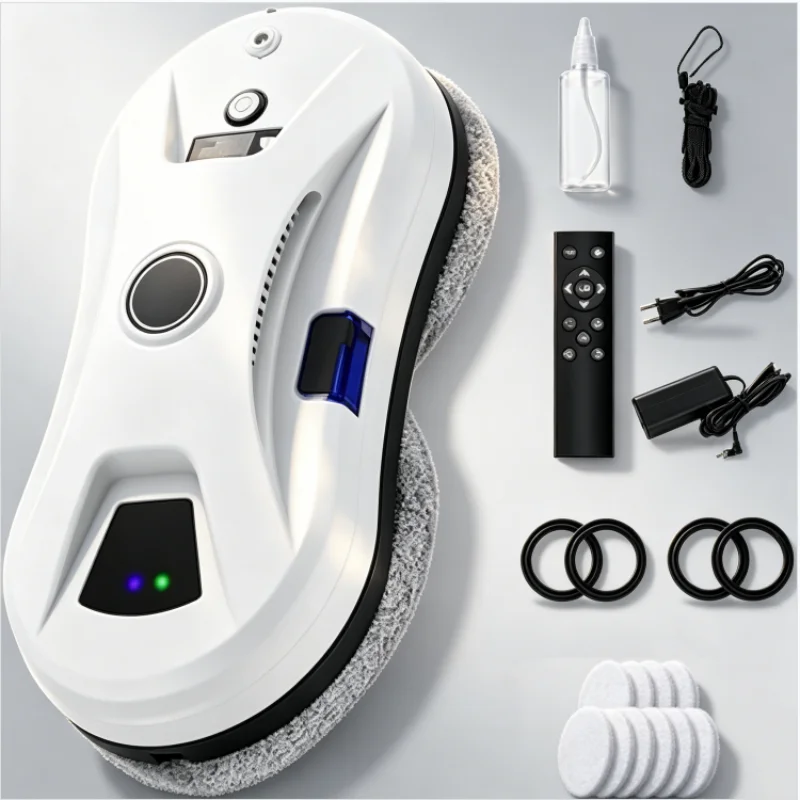 Robot de nettoyage de fenêtres 2026. Robot pour le nettoyage des fenêtres, robot nettoyeur de vitres, robot de nettoyage de vitres, robot de nettoyage de fenêtres et de vitres, robot de nettoyage de fenêtres électrique à pulvérisation avec une forte...