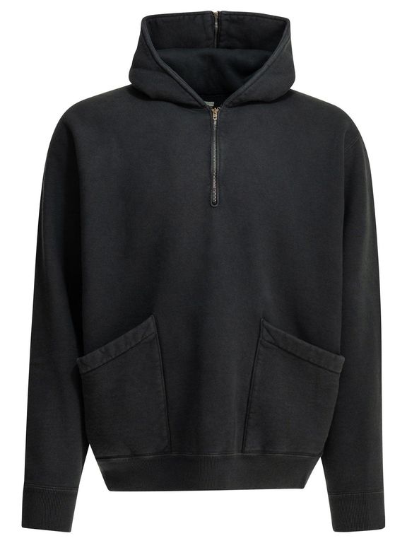 Half Zipper Sweatshirt - Black - A.PRESSE Sweats