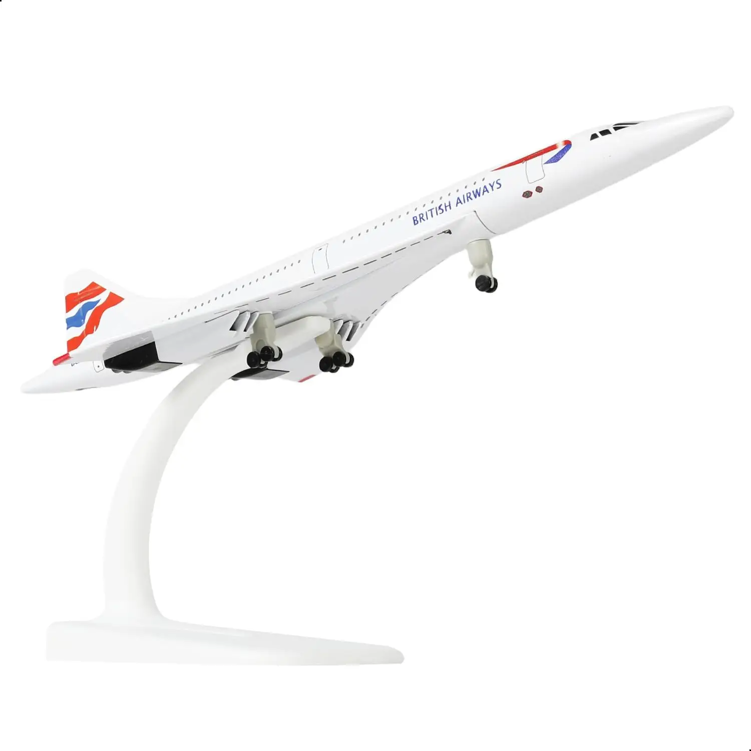 1/300 Concorde für British Airways Druckguss-Metallflugzeugmodell-Bausatz mit Rädern und Ausstellungsständer für Sammlungen und Ausstellungen Image