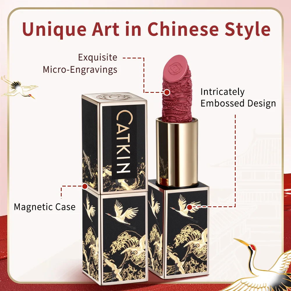 CATKIN Makeup Velvet Matte Lipstick, feuchtigkeitsspendender, langanhaltender Satin-Lippenstift mit geschmeidiger und cremiger Textur. Image
