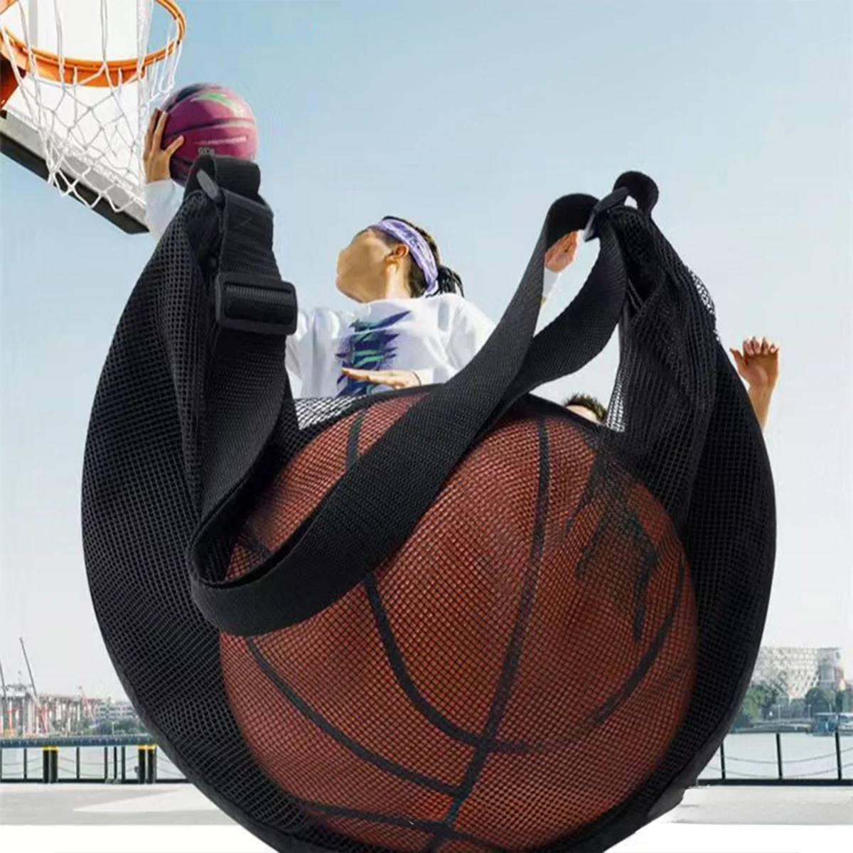 Basketballtasche, Outdoor-Sport-Umhängetasche, multifunktionale große Tasche für Basketball und Fußball Image