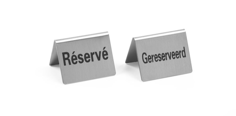 36x Tischschild Reserviert,Réservé,50x35x(H)40mm Image