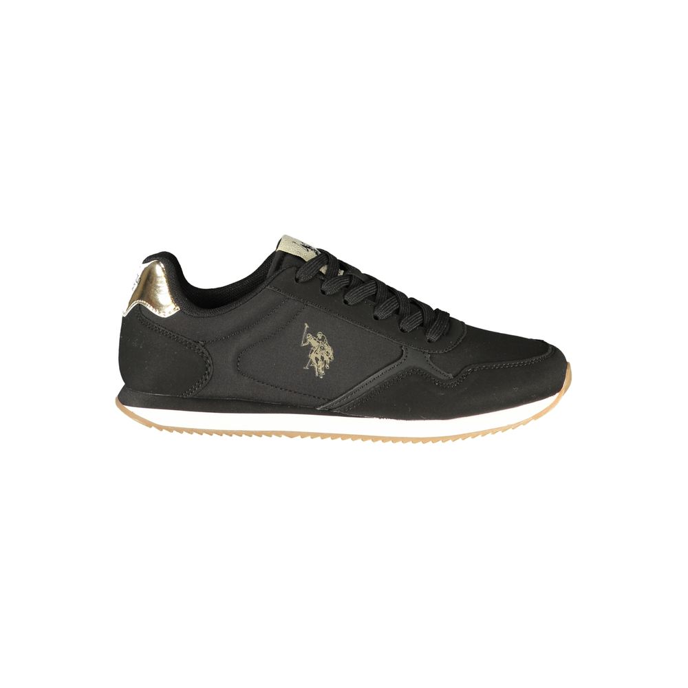 U.S. POLO ASSN. Schwarze Polyurethan Damen Sneaker