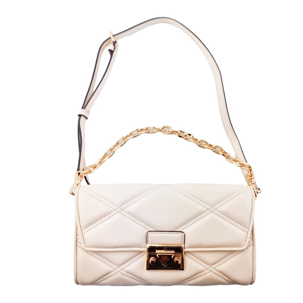 Michael Kors Beiger Leder-Schultertasche