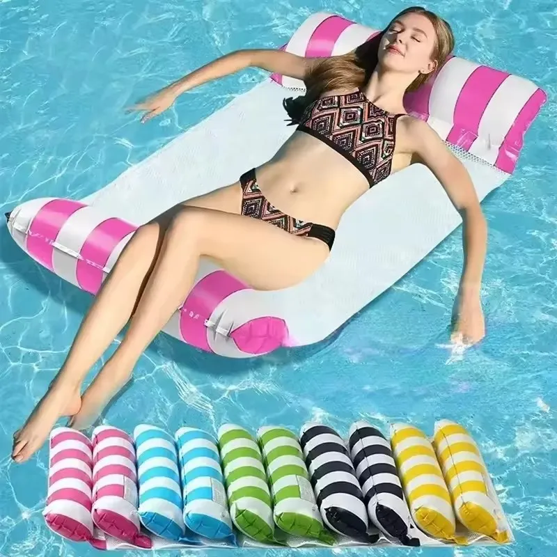 1 Stück aufblasbare schwimmende Hängematte für Erwachsene, perfekt zum Entspannen am Pool in diesem Sommer, Wasserspielzubehör Image