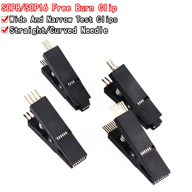 Programmierer-Testclip SOP8 SOP16 SOP SOIC 8 SOIC 16 SOIC8 SOIC16 SOIC8 DIP16 DIP 8-poliger DIP 16-poliger IC-Testklemme ohne Kabel Image