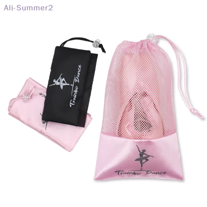 1PC Rosa Weiß Tanz Tasche Schuhe Lagerung Beutel Ballett Organizer Handtasche Taschen Beutel Satin Ballett Schuh Tasche Tanz Schuhe beutel