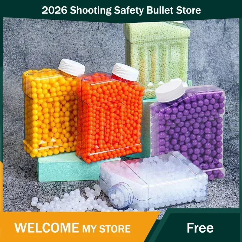 2028 2027 Leuchtende Weiche Gummigeschosse & BB-Kugeln Combo 6mm 7-8mm Sichere Runde Bälle für Kinder Spielzeugpistole Outdoor-Schießspiel Ac Image