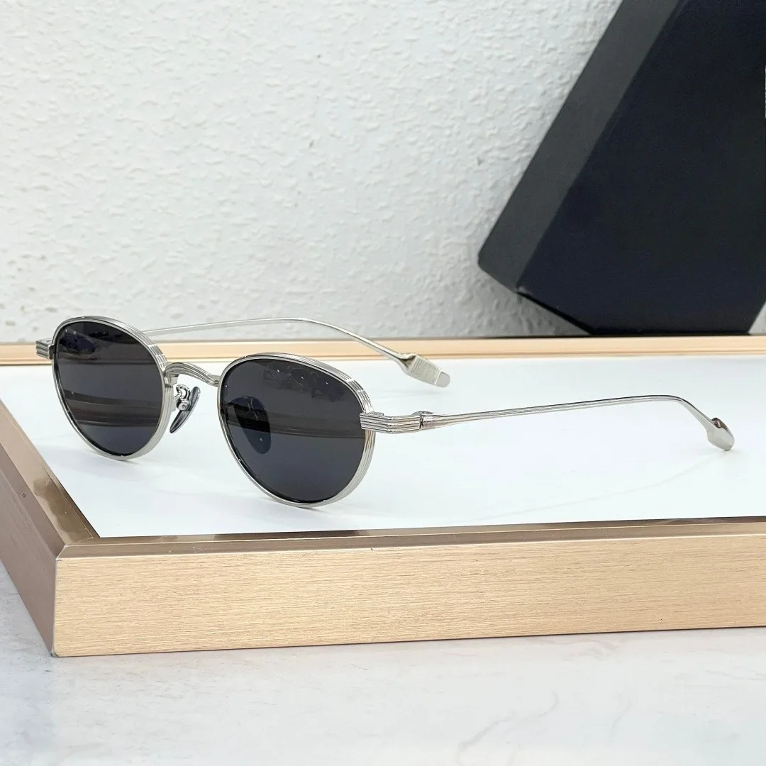 2026 Neue CLITORIAL Handgefertigte 57mm Ovale Sonnenbrille Metallrahmen UV400 Modische Klassische Unisex-Brille Mit Box Image