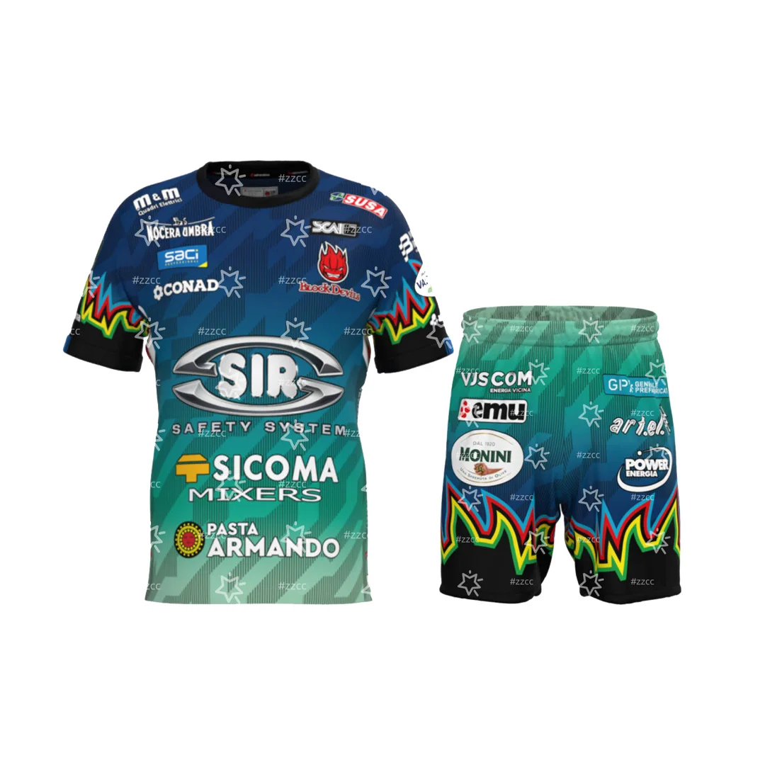 Maillot de volley domicile Perugia Sir Safety 25-26, Kit d'entraînement, Short homme, T-shirt homme, Vêtements enfant, T-shirt femme, Sports d'été