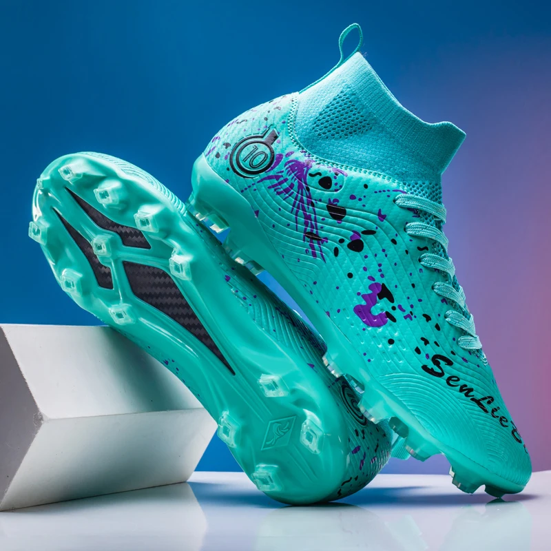 Herren-Fußballschuhe für den Außenbereich, FG-Fußballschuhe, Damen-Futsal-Sneaker, bequeme Fußballschuhe, ultraleichte Fußballschuhe mit Spikes Image
