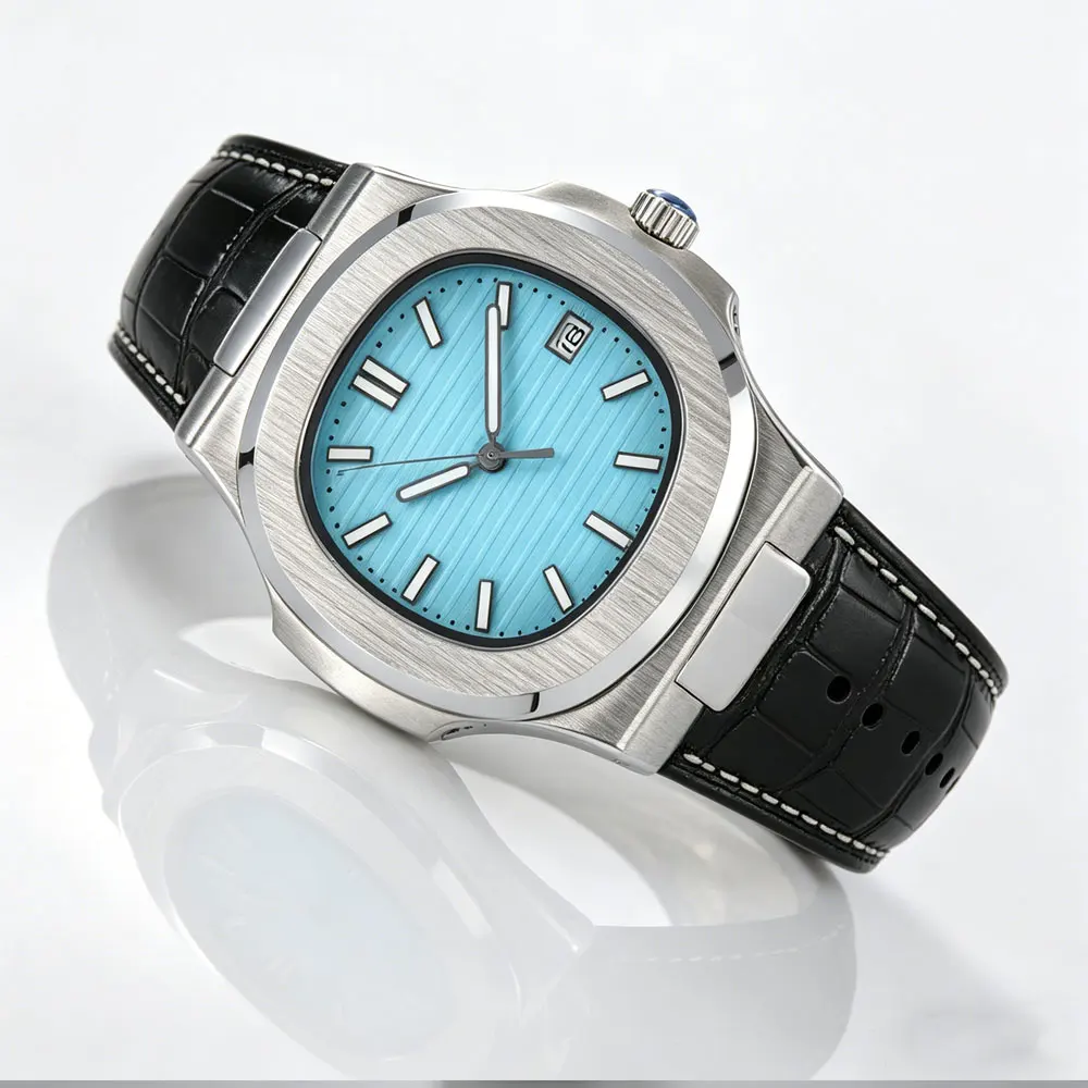Herren-Automatikuhr, 41 mm, NH35-Automatikuhr, mehrfarbiges Zifferblatt, Edelstahl, Saphir, NH35, mechanische Uhr Image