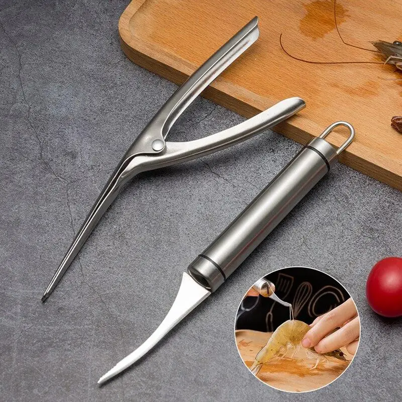 Edelstahl Garnelen Stripper Schäler Garnelen Linie Garnelen schale Schäler langlebige Garnelen Reiniger Messer Küche Garnelen Peeling Werkzeuge Image