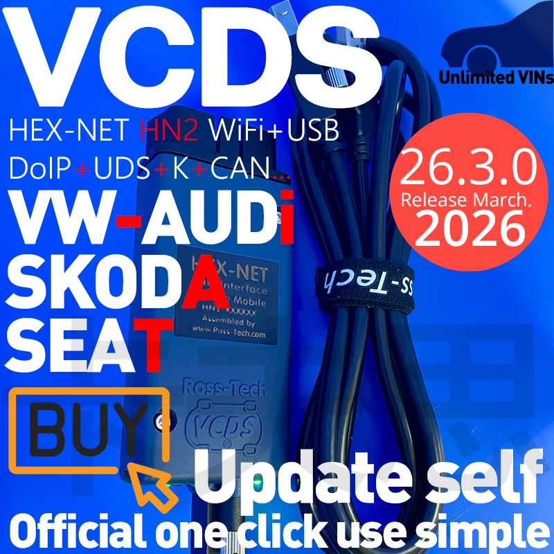 HEX-NET WiFi/USB-Schnittstelle für VCDS VAG COM VW-AUDi Scan-Diagnose Einfacher als Echtes V2 HEX-V2 Ohne Zusätzliche Programmieranforderungen Image