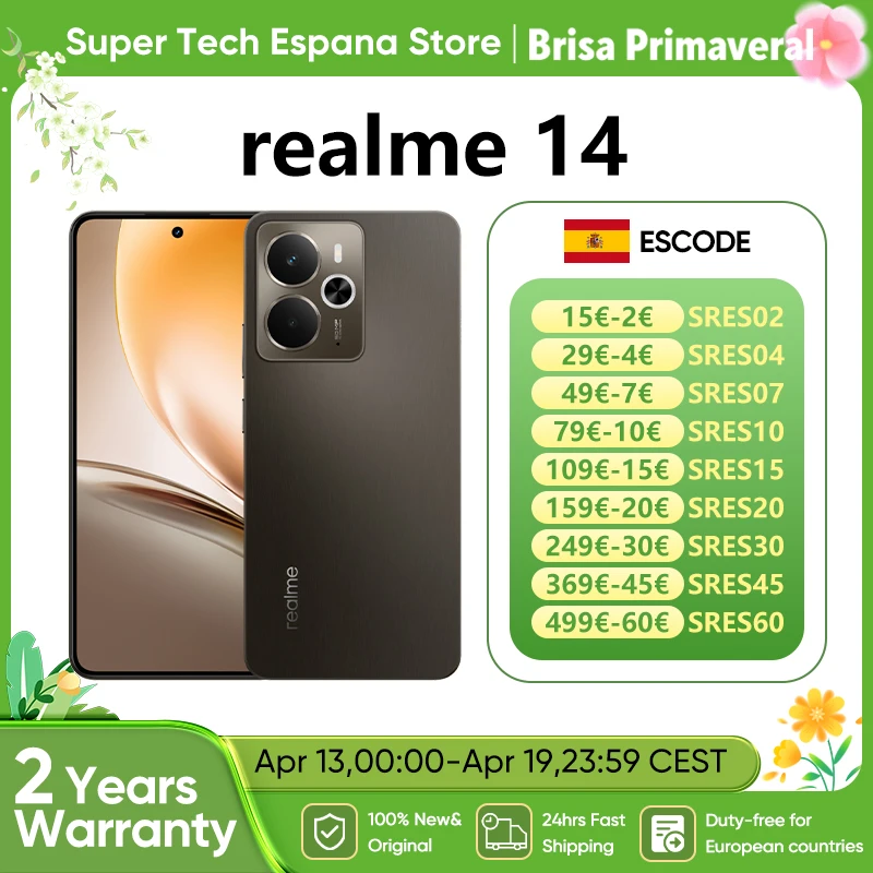 realme 14 5G Smartphone Globale Version Snapdragon 6 Gen 4 6000mAh Akku 120Hz AMOLED Esports Display 50MP OIS AI Kamera Image