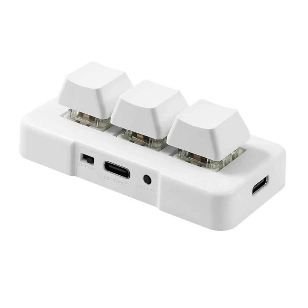 Mini MK321BT 3-Tasten Mechanische Tastatur mit Blauen Schaltern USB BT Dual-Mode Büro Gaming Multimedia Anpassbare Tastatur Image