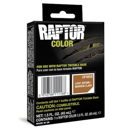U-POL UP4858 RAPTOR Raptor Color, 1.5 fl-oz Pouch, Light Brown, 3:1 Mixing, 30