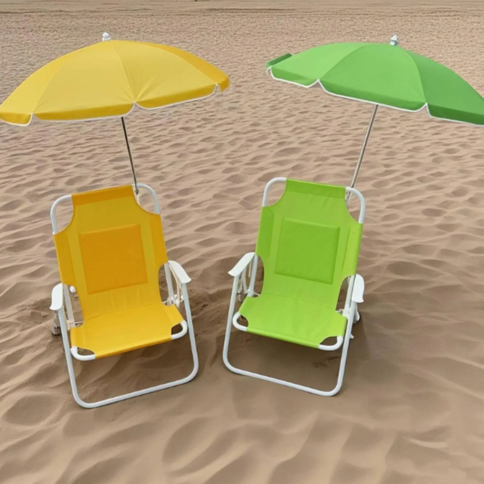 Klappbarer Strandstuhl für Kinder mit abnehmbarem Sonnenschutz für Strand, Camping, Picknick, Garten, Outdoor-Möbel Image