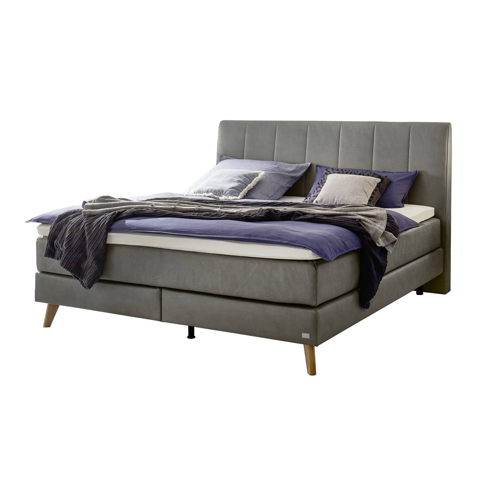 Hasena »Fernanda« Boxspringbett 140x200 cm / Pace sand / Bezug Matratze/Box nicht abnehmbar, Bezug Topper abnehmbar / Lovely-Top / Bezug Image