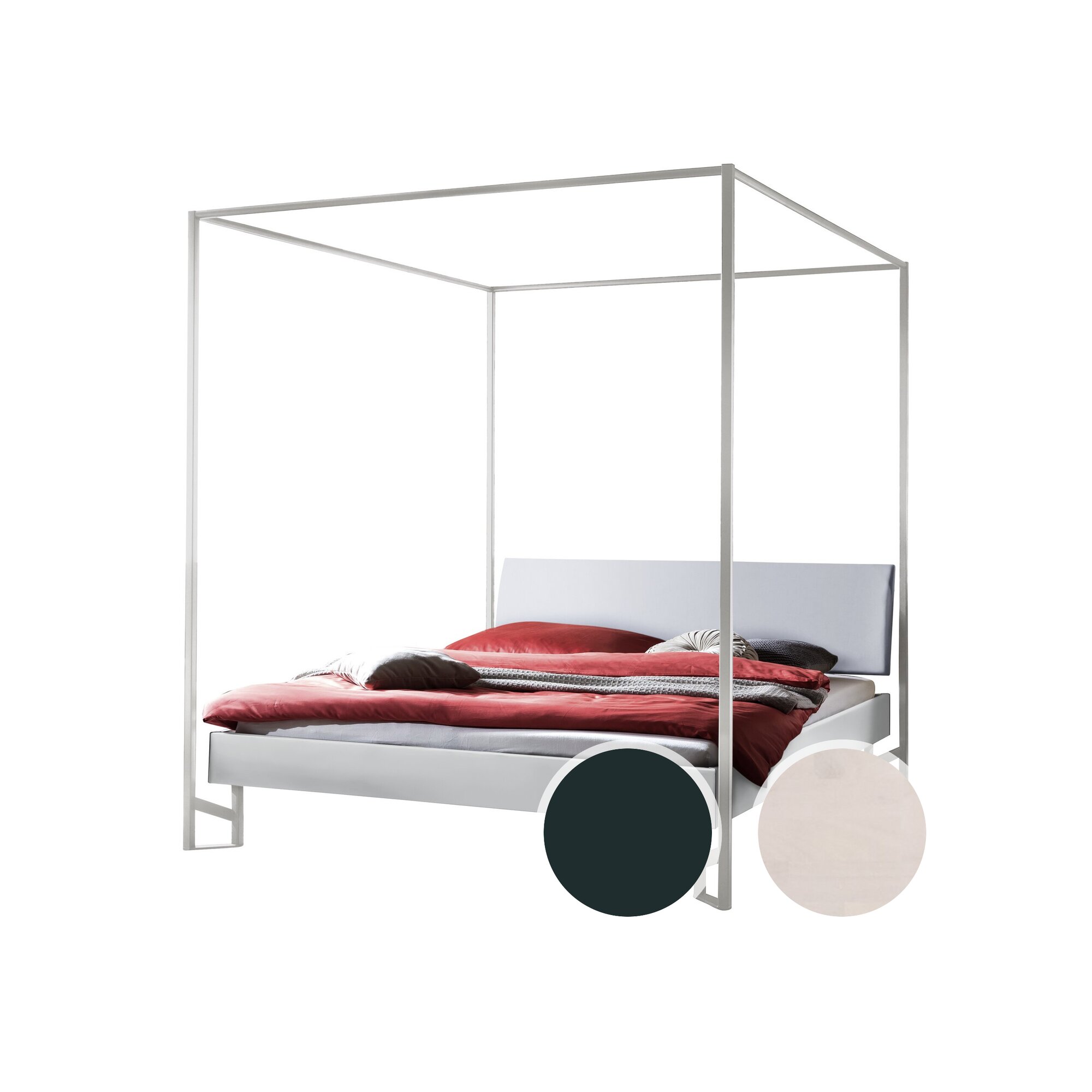 Hasena »Cileno« Himmelbett 140x200 cm / Weiss / Kul white / White