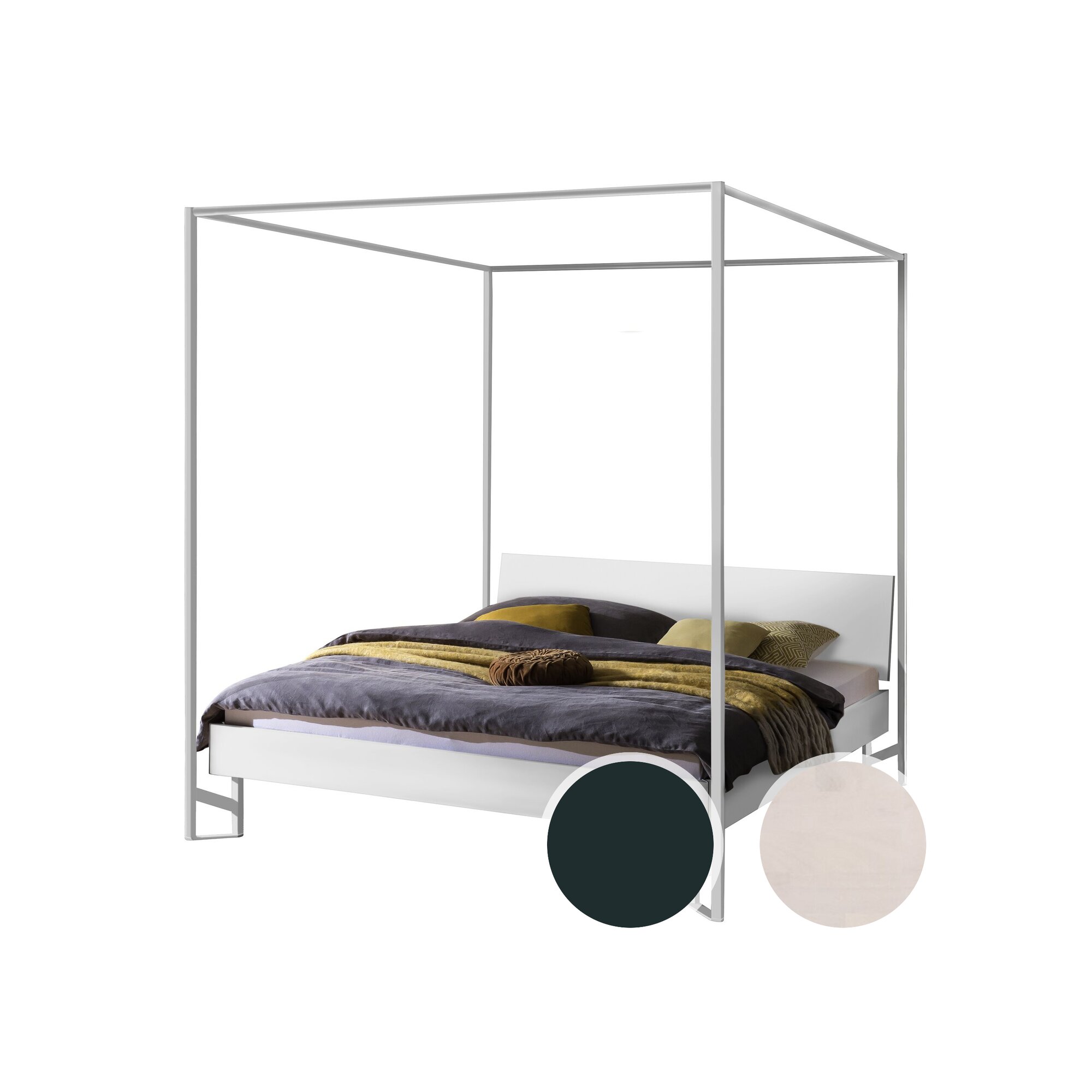 Hasena »Ciluna« Himmelbett 180 cm / Weiss / White