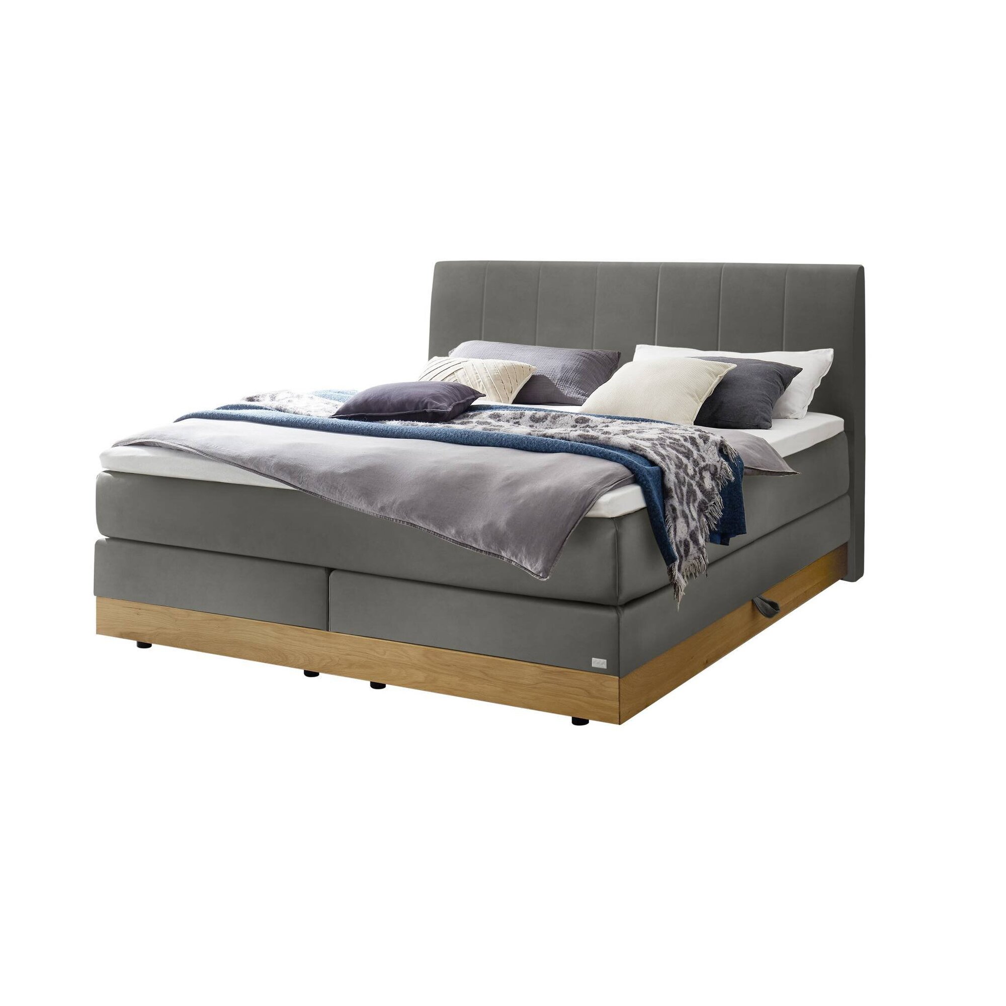 Hasena »Pedrosa« Boxspringbett inkl. Stauraum 160x200 cm / Pace grey / Lovely-Top Image