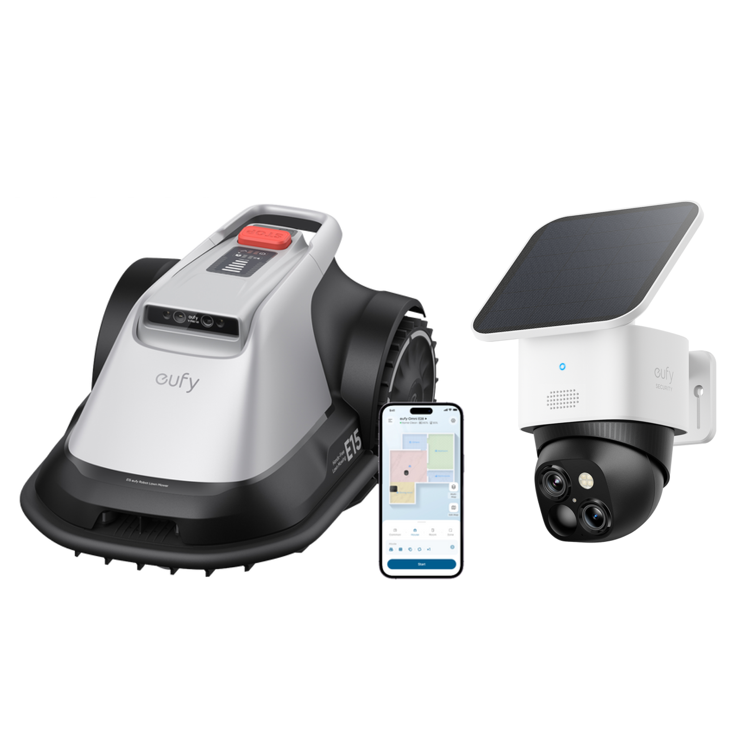 eufy Robot Lawn Mower E15 + SoloCam S340 Bundle