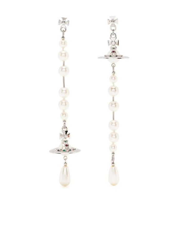 Broken Pearl Earrings - White - Vivienne Westwood Earrings