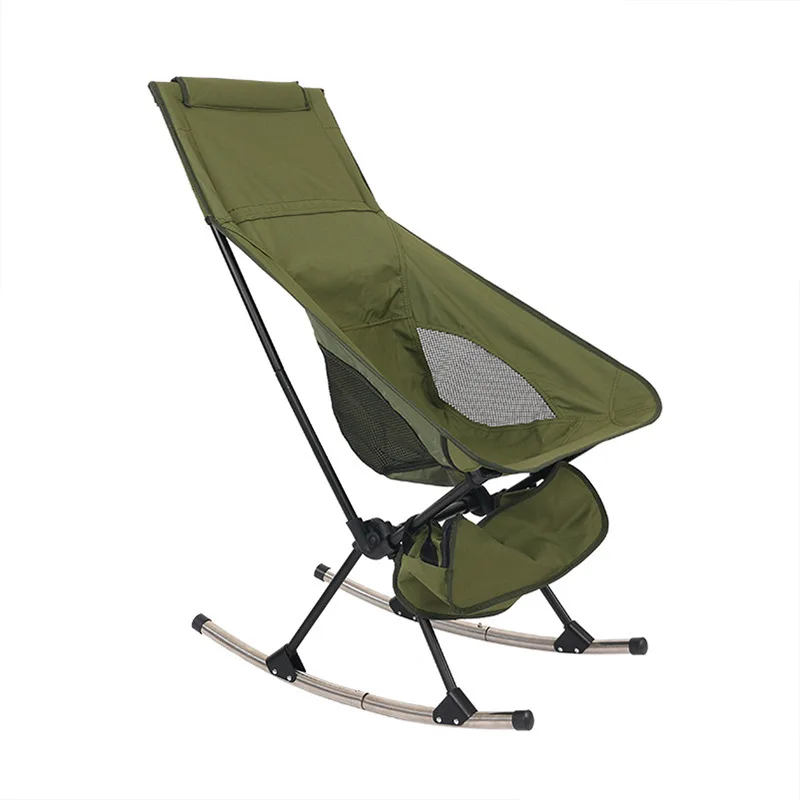 Faltbarer Outdoor-Schaukelstuhl, tragbar, Freizeit, hohe Rückenlehne, Mond, Strandstuhl, Park, Camping, Lounge-Stuhl Image