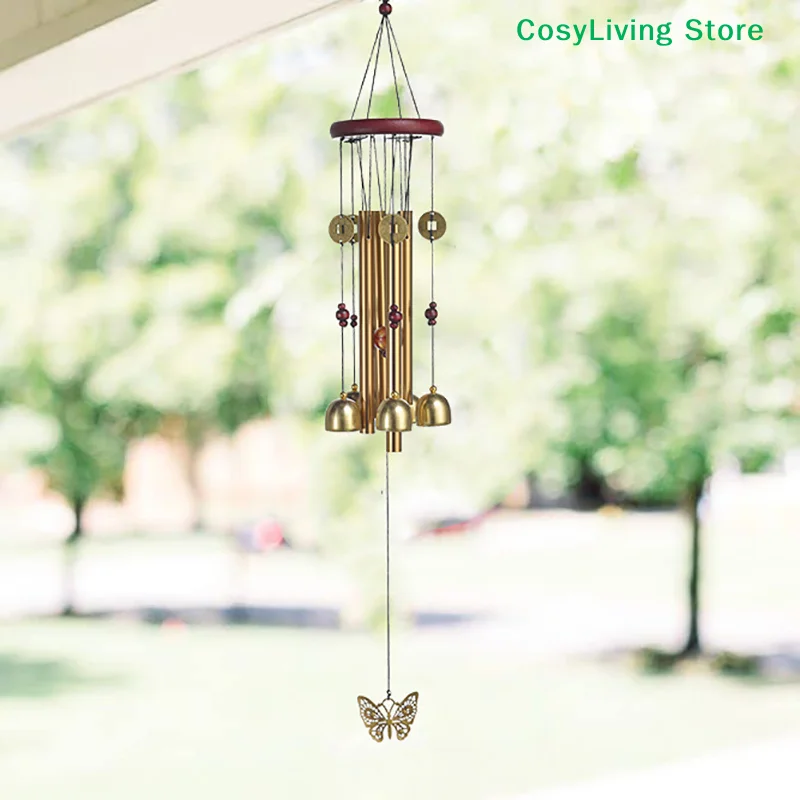 [CL]1Pc Large Wind Chime Tubes Bells Metal Church Bell Hanging Wind Chime Outdoor Garden Home Garden Decor Symbol Of Good Luck