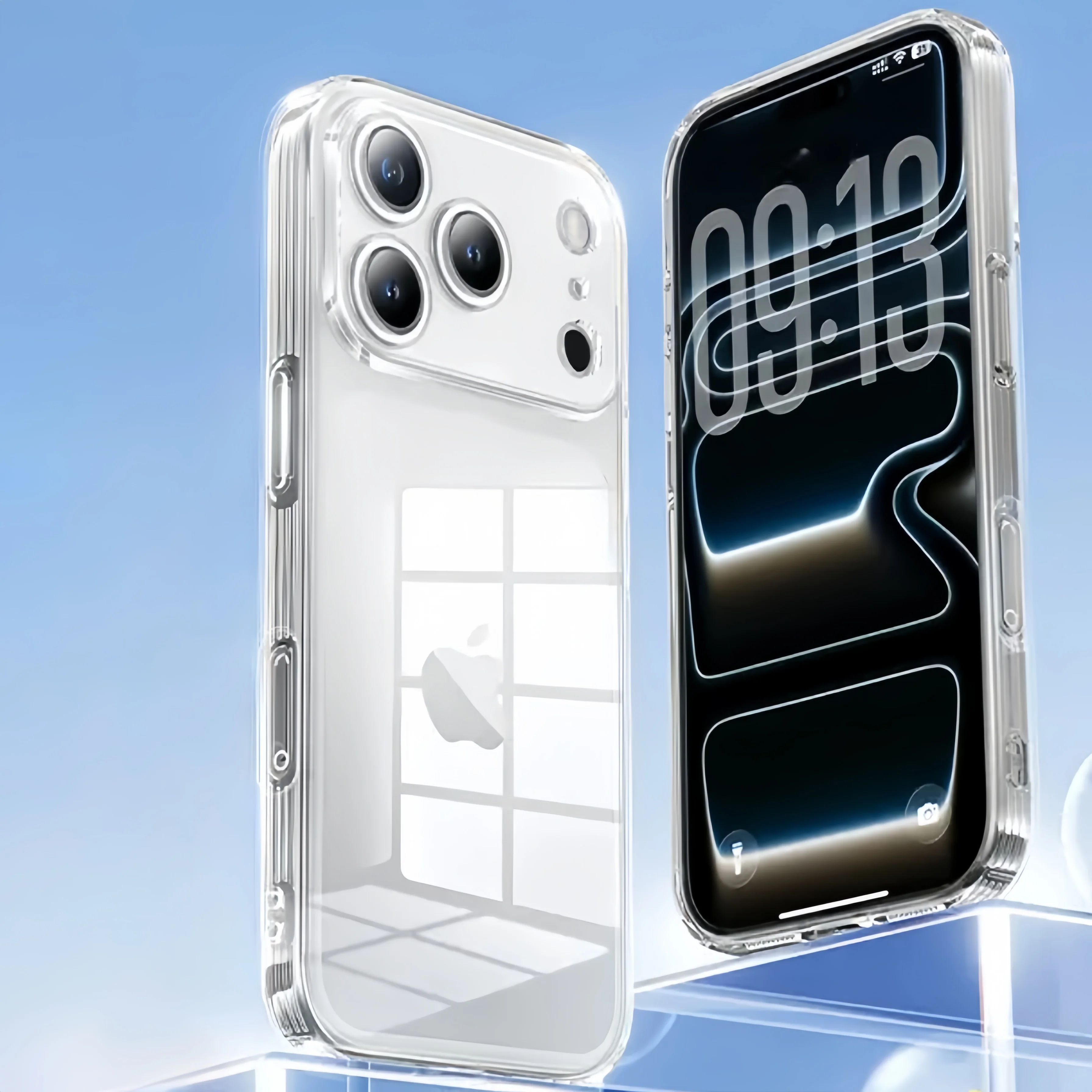 Kristallklar, transparent, ohne Vergilbung, stoßfeste TPU-Handyhülle für iPhone 17 Pro Max / 17 Pro / 17/ Air / 16 Pro Max / 16 Image