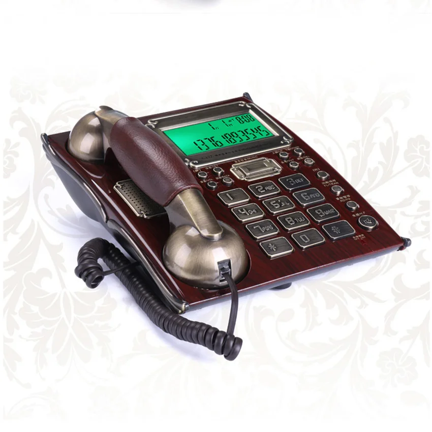 New Corded Phone with Caller ID, Alarm Clock Function, Confidential Dialing European Antique Vintage Landline Telephone for Home