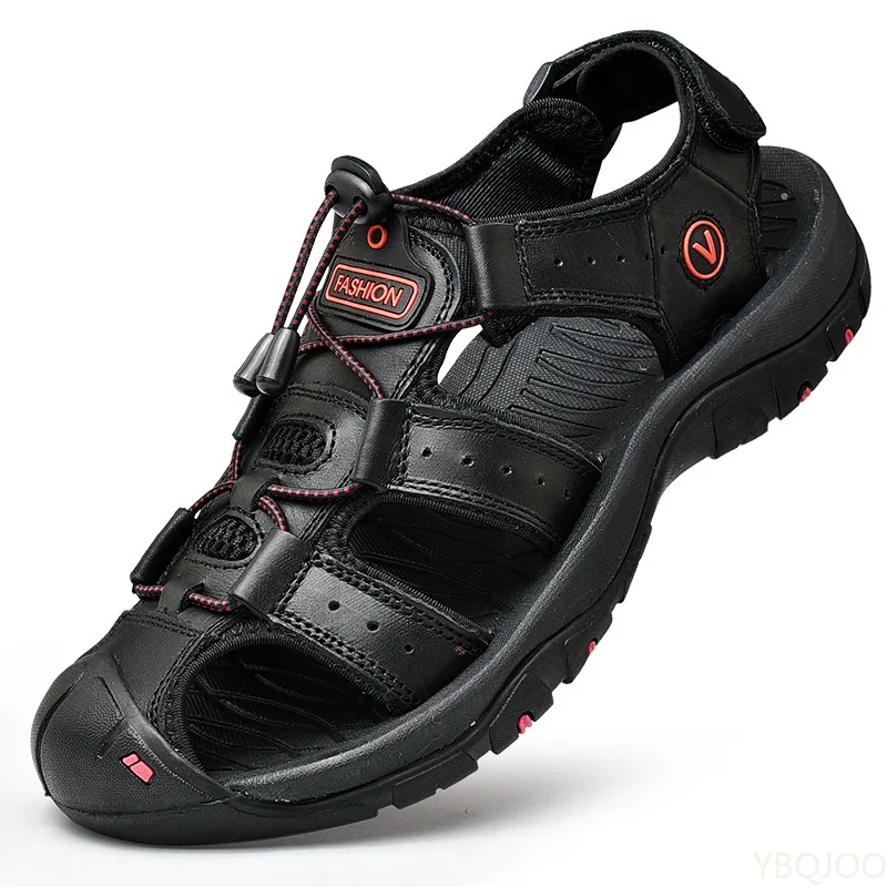 Sommer Männer Sandalen Aus Echtem Leder Männer Casual Schuhe Outdoor Männer Leder Sandalen für Männer Strand Schuhe Römische Schuhe Plus Größe 38-48
