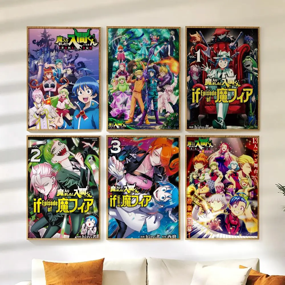 W-Welcome to Demon School Iruma-kun Poster, vielseitige, wasserfeste, selbstklebende HD-Wandkunst-Dekoration für das Schlafzimmer zu Hause Image