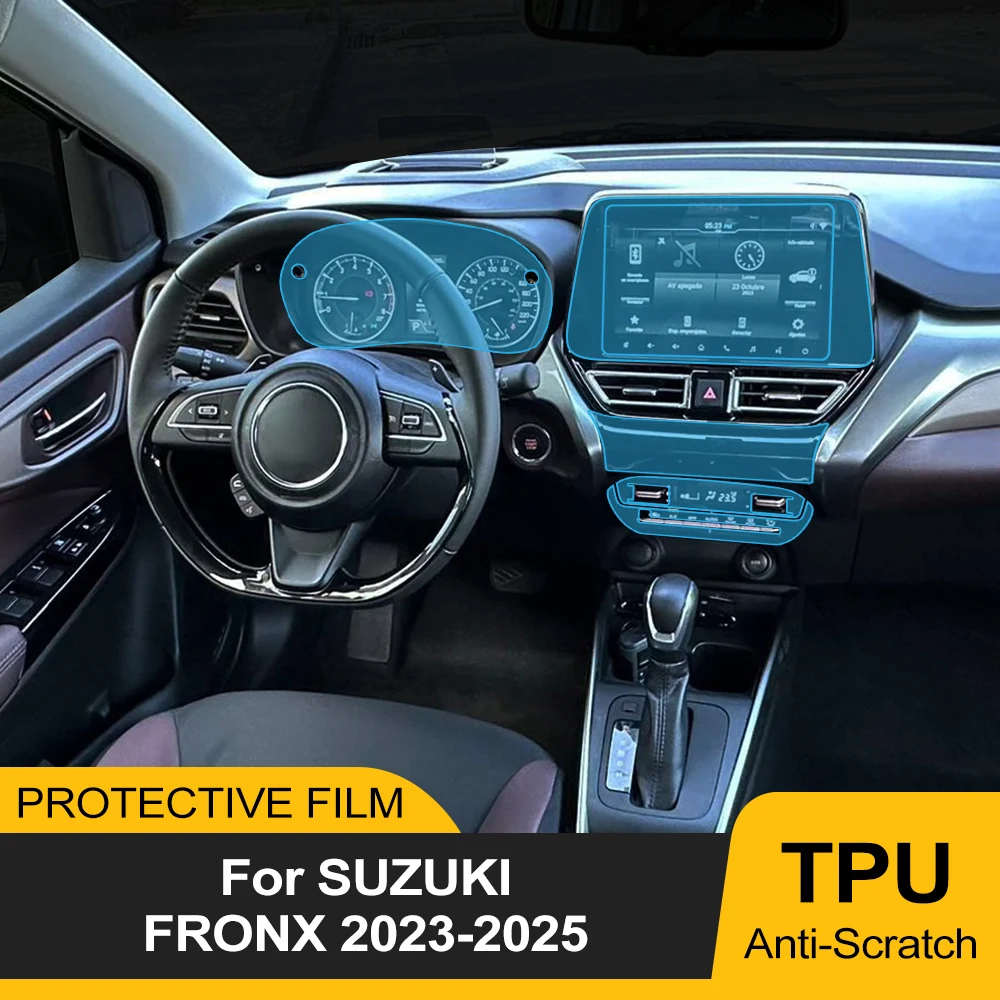 TPU Anti-Kratz-Folie für Suzuki FRONX 2023-2025 Autotür Mittelkonsole Media-Dashboard Navigation Vorab-PPF Innenraumfolie Image