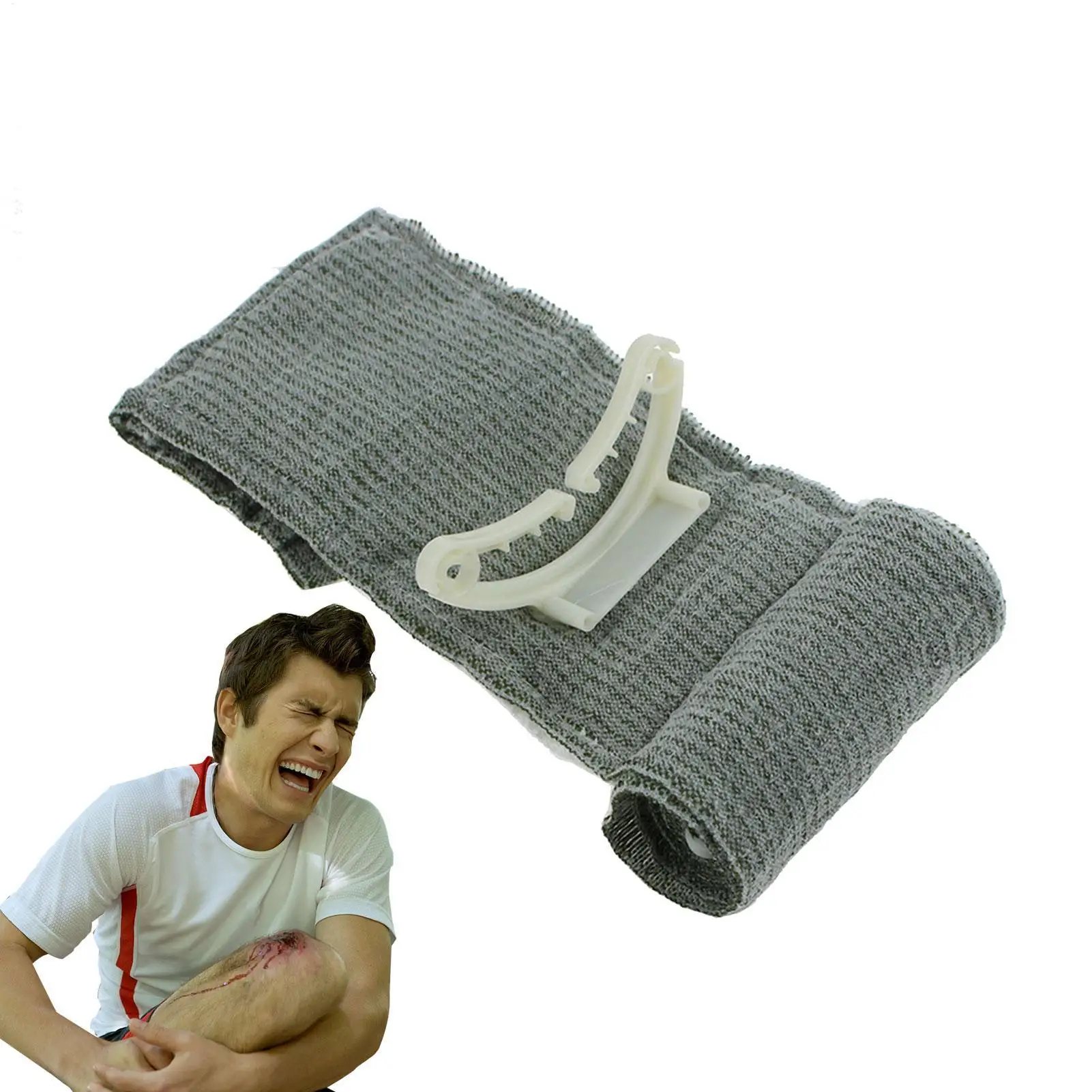 Praktische Stretch-Gaze-Bandage, tragbares Outdoor-Zubehör, vielseitige Schutzausrüstung für Sport, Handgelenk- und Knöchelverstauchungen sowie Schwellungen Image