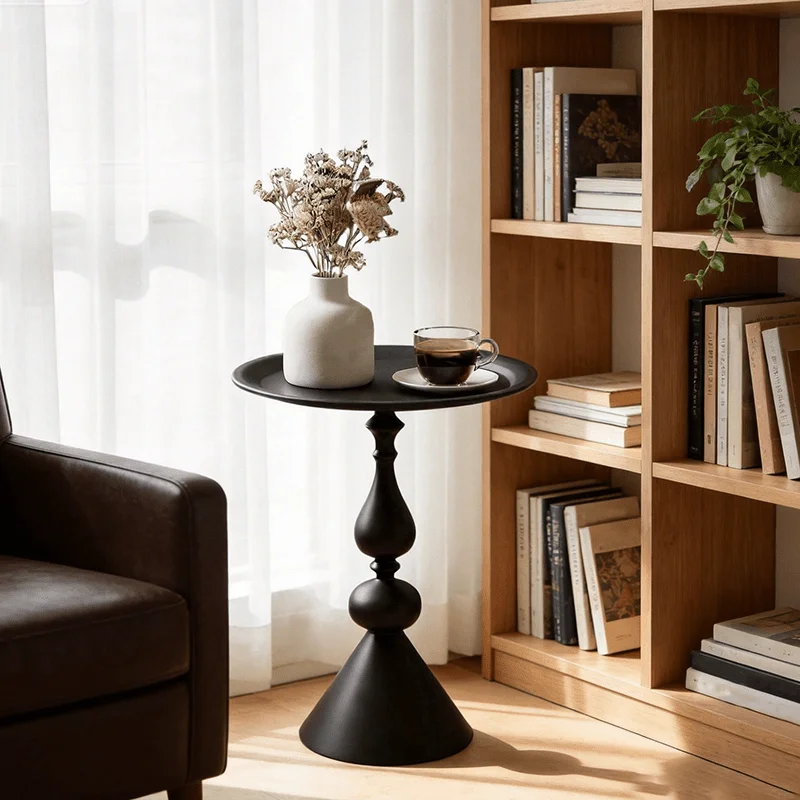 1 kleiner, kreativer Beistelltisch im Retro-Stil für das Wohnzimmer, Couchtisch, kleiner runder Tisch, Couchtisch im Retro-Stil