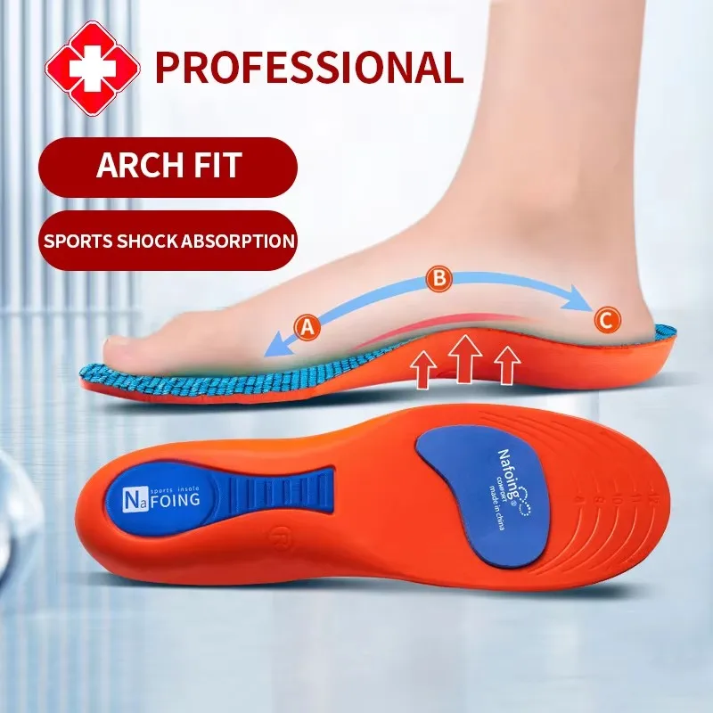 Orthopädische Einlegesohlen, Fußgewölbestütze, Einlegesohle für Plattfüße, Plantarfasziitis, Schuheinlagen, hochwertiges Leder, desodorierende Schuhsohle, 1 Paar 2026 Image