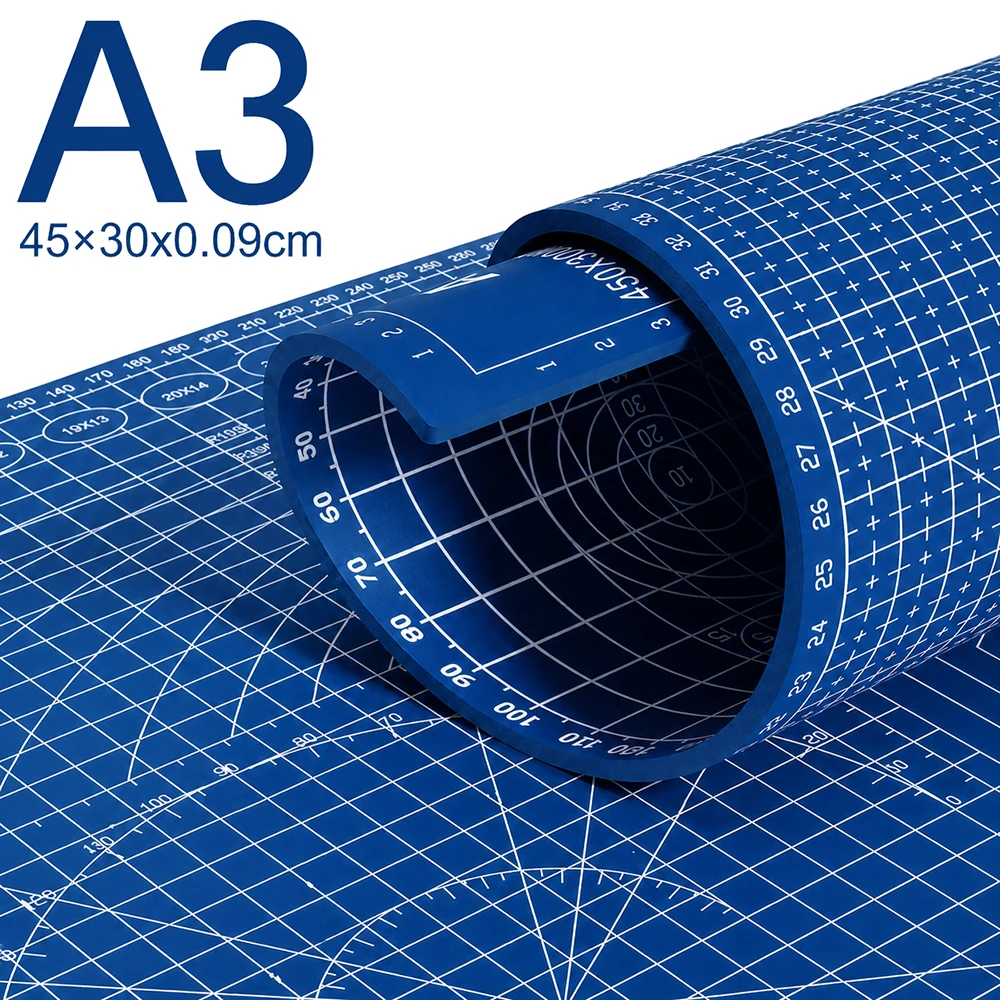 A3/A4/A5 Multifunktionale Bastel-Schneidematte PVC-Tischunterlage Lederbearbeitung Anti-Schnitt Einseitige Schnitzunterlage DIY Selbstheilende Matte Image