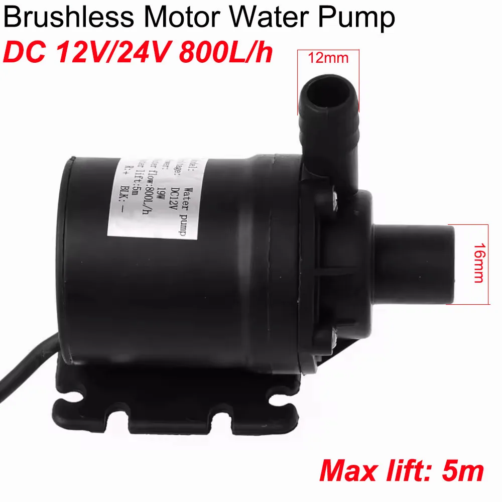 Ultra Leise Wasserpumpe Mini DC 12 V/24 V 800L/H Bürstenlosen Motor Tauchen Aquarium Wasserpumpe Teich brunnen Aquarium Garten Image