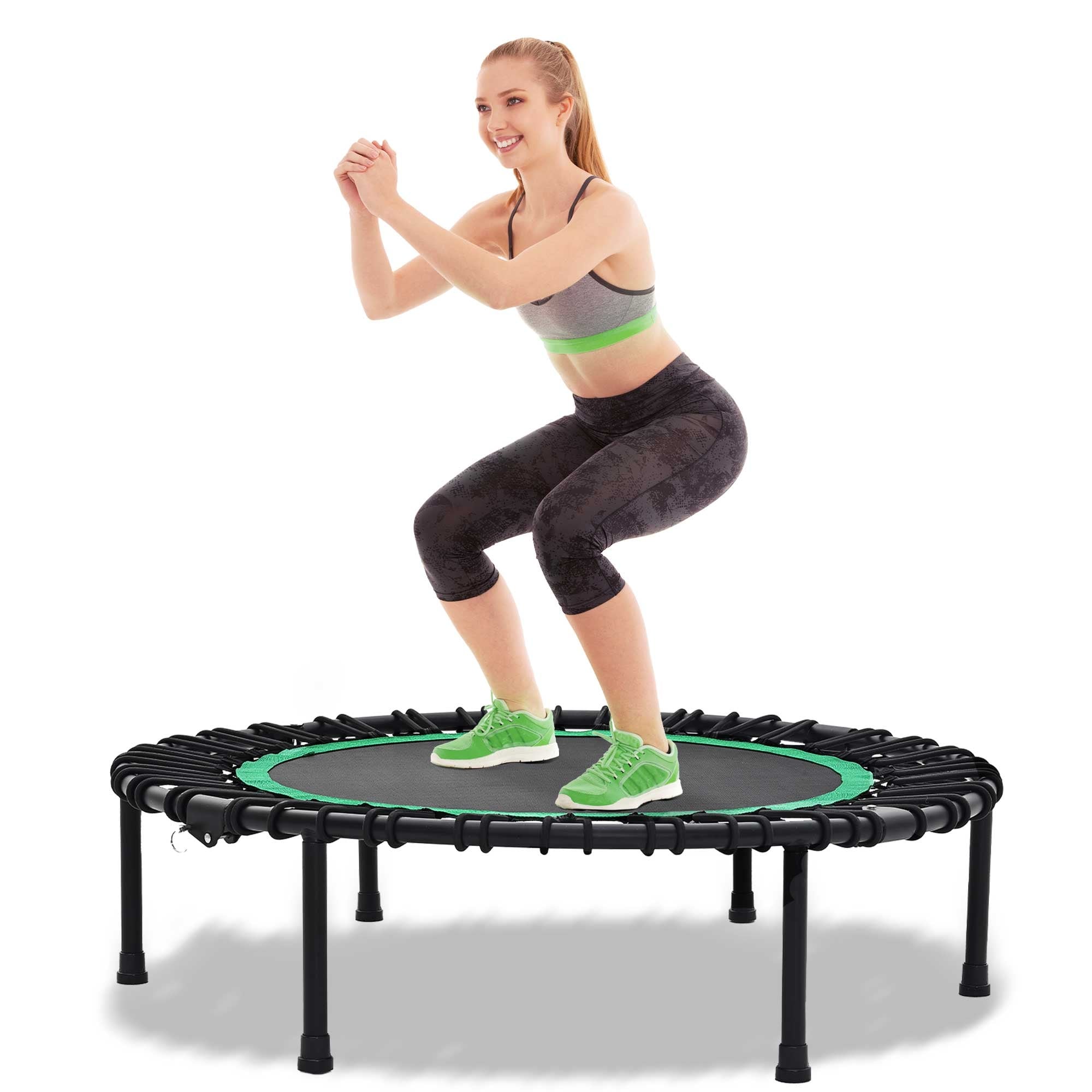 ZENOVA Rebounder Trampoline for Adults with Bungee Cords, Exercise Rebounder Indoor/Outdoor Workout