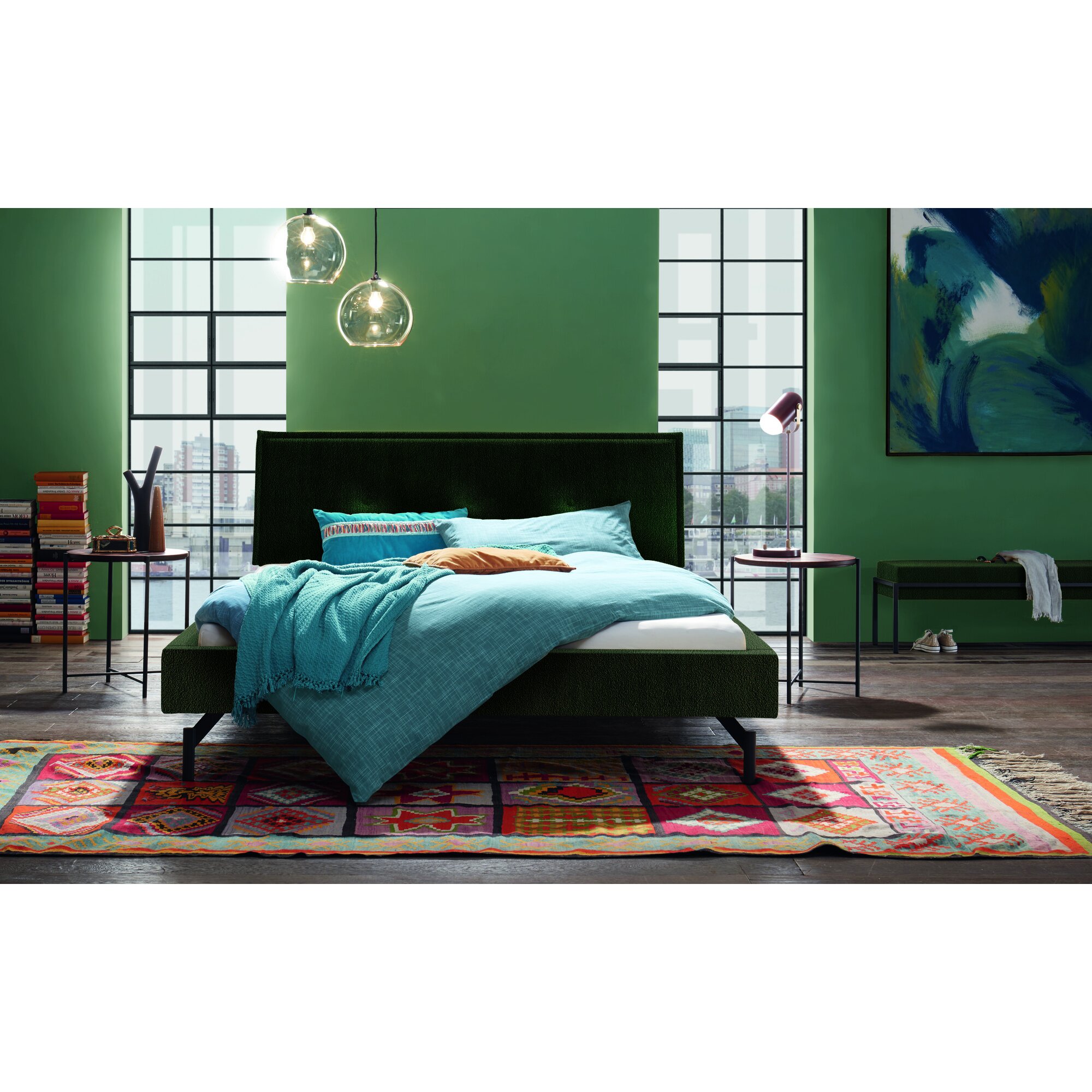 Hasena »Moon 18/3 Seiten« Bettrahmen gepolstert 200x210 cm / Fusio anthracit Image