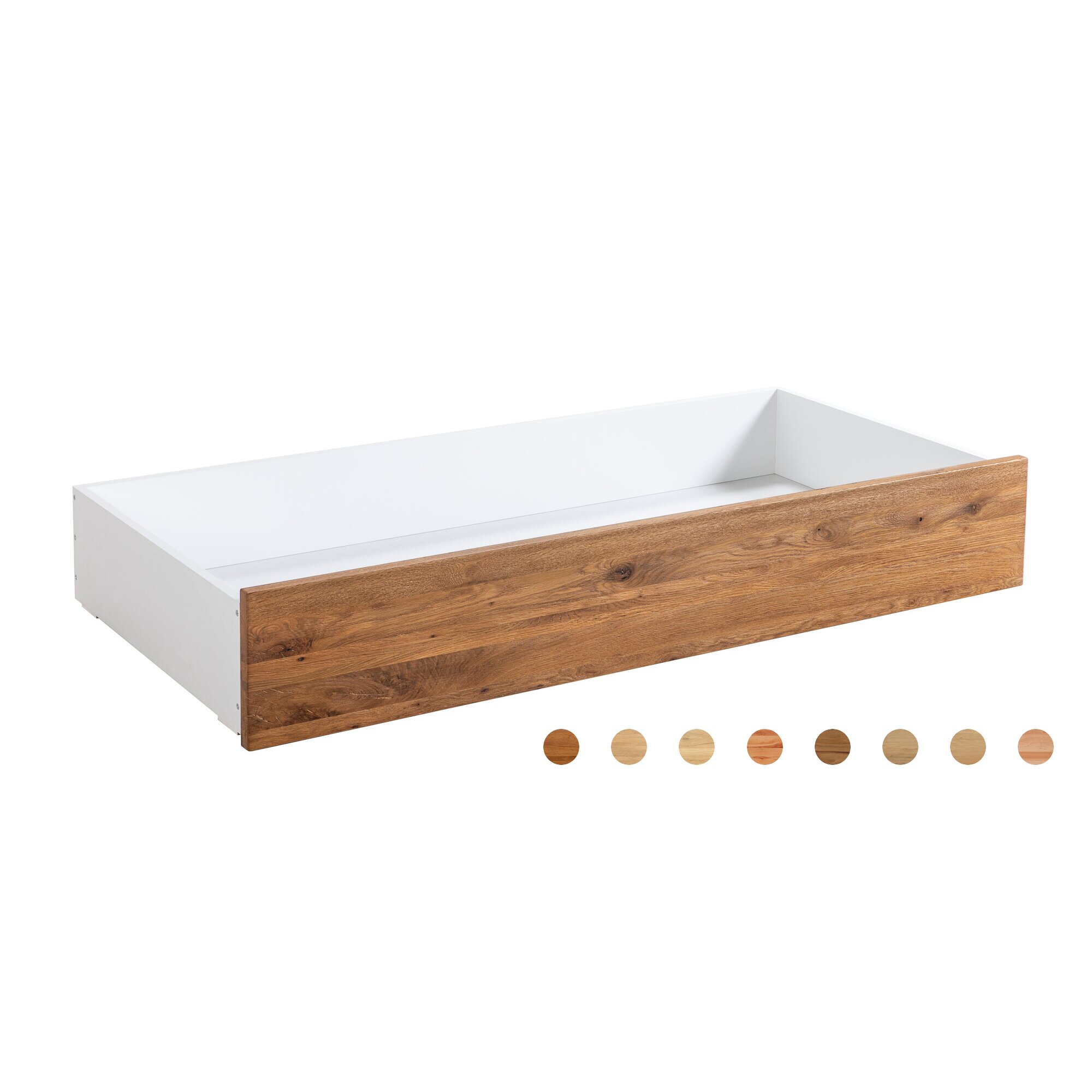 Hasena »Lovie-Box« Fuss-Set Bettrahmen 140 cm / Eiche brandy, geölt / eiche bianco, gebürstet, geölt