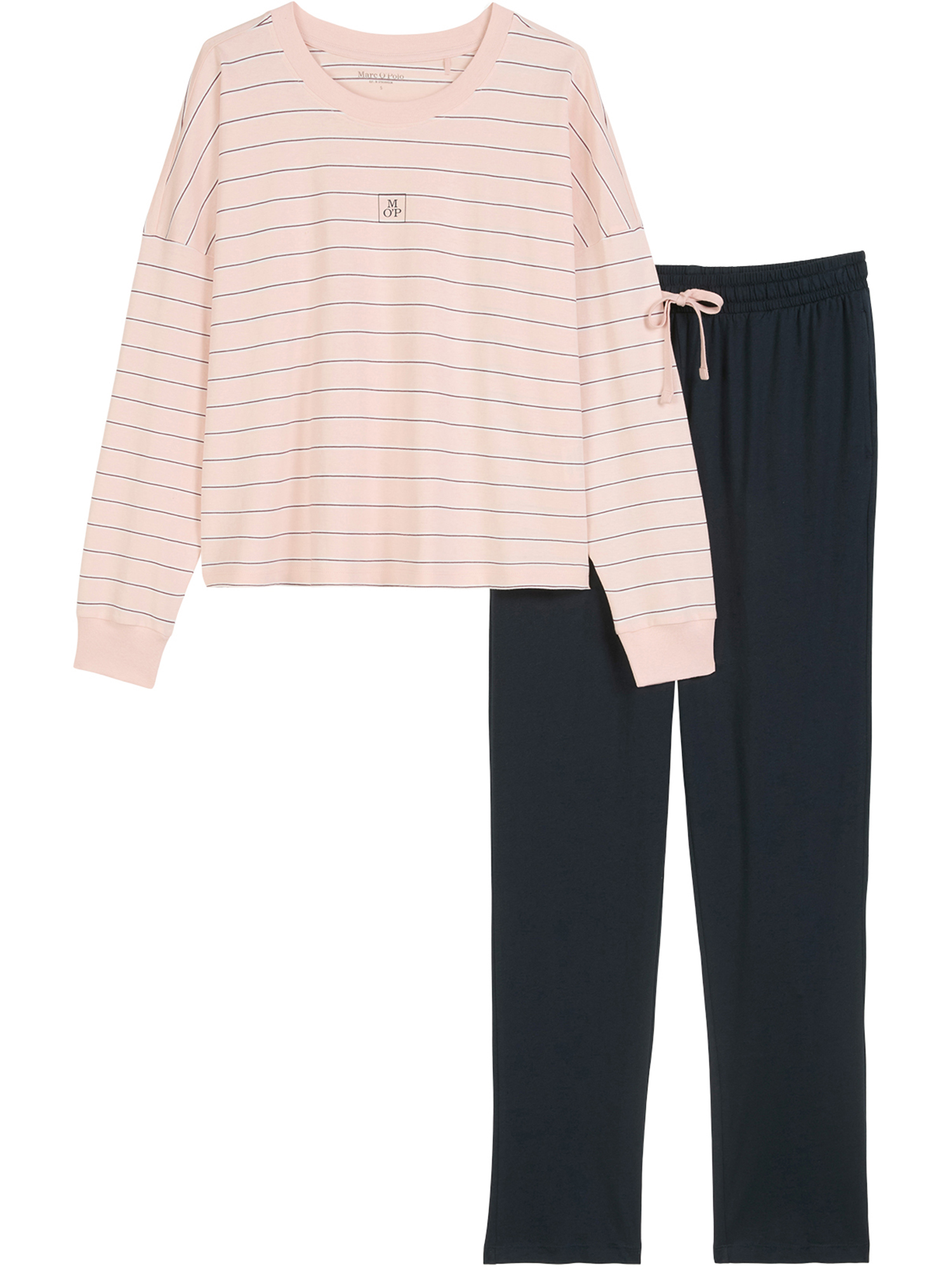 Marc O'Polo Damen Pyjama Blend & Pair CottonSchlafanzug, Pyjama Set, Nachtwäsche
