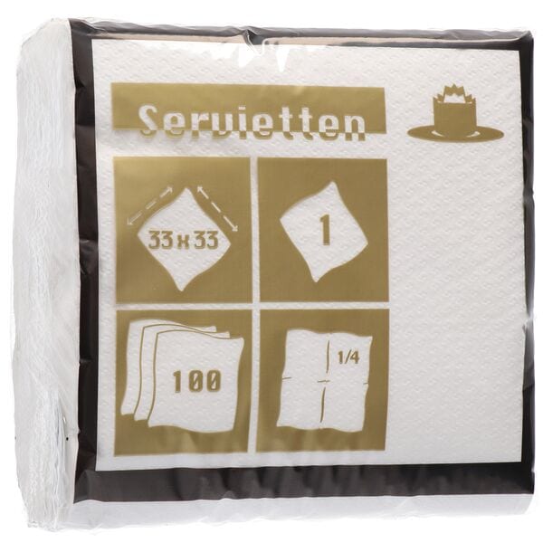 OTTO Office Prägeservietten weiß 1-lagig 100 Stück grau, 32x32 cm